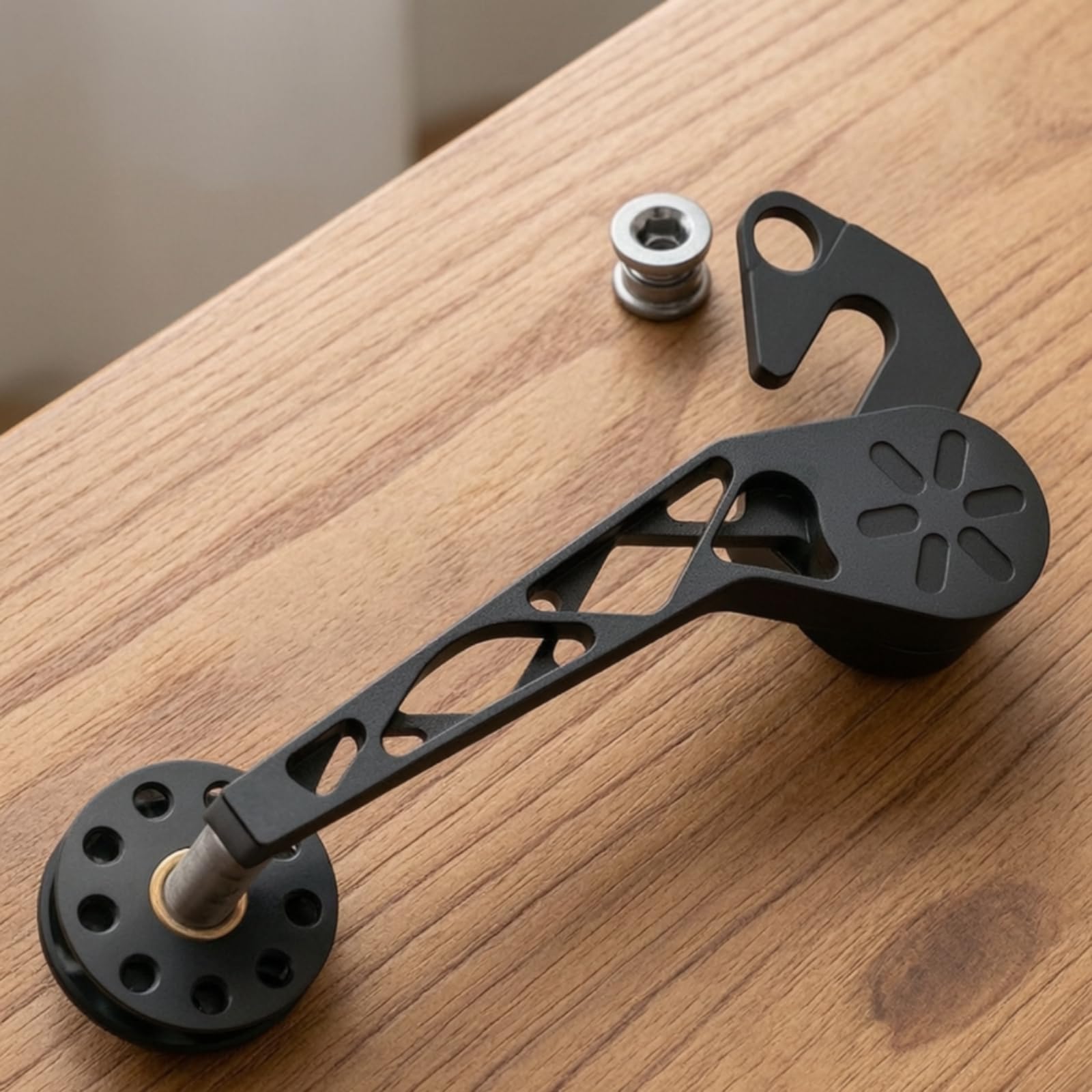 predolo Cana Bicicleta con Tornillos Cana con Polea Nailon Compacto para Transporte Urbano en Bicicleta
