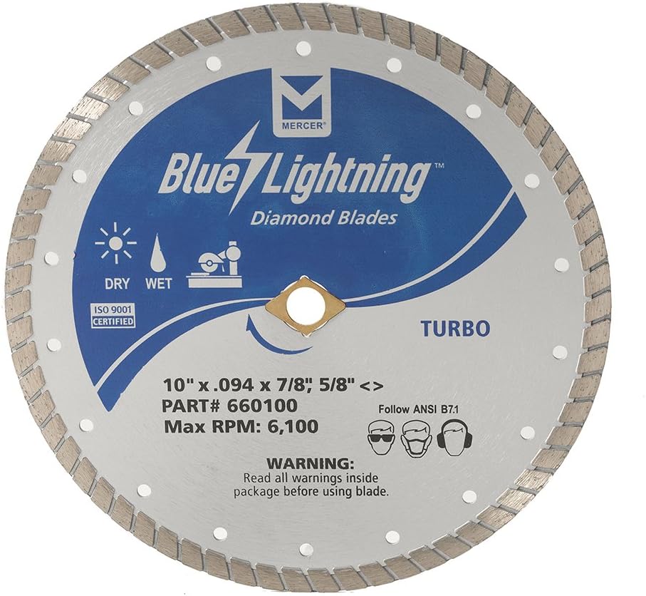 Mercer Industries 660100-10"x.094x7/8",5/8", <> Turbo Diamond Blade