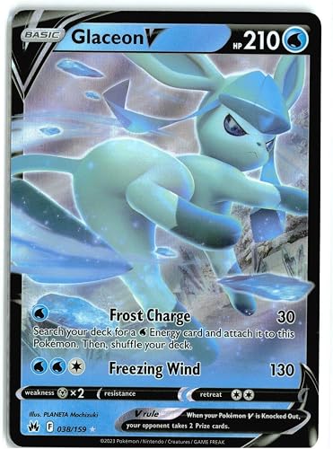 Pokemon – Glaceon V 038/159 – Couronne Zénith – Carte Unique – Carte Unique