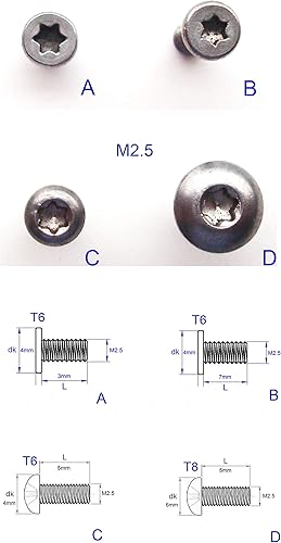 Miniatura 3 de Tornillos de mango de hoja de bolsillo, cuchillos plegables M2.5 sujetadores de empuñadura, remaches de pasador de pivote de eje, paquete de 40
