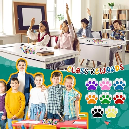 Miniatura 4 de 48 Pcs Paw Erasers 8 Colors Paw Print Erasers Dog Birthday Party Favors Cat Party Gifts Welcome Back to School Supplies for Artists Kids Students