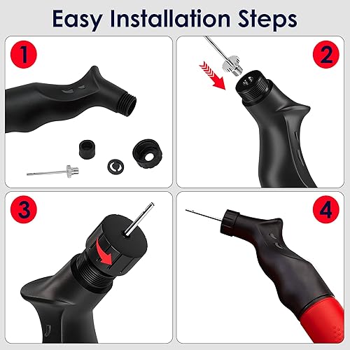 Miniatura 4 de Bomba de bola deportiva con 10 agujas - Dispositivo de inflado fácil de doble acción para empujar y tirar - Q Sports -