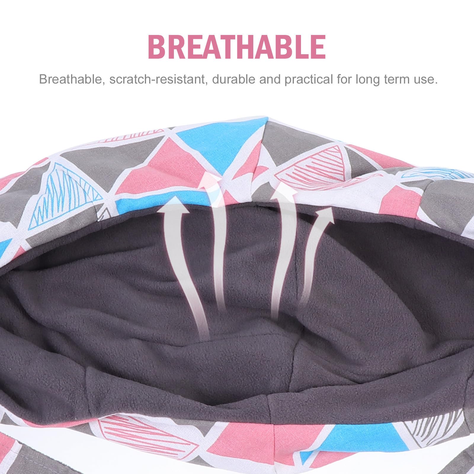 TOYANDONA Verstellbare Reptilien Tragetasche für Bartagamen Atmungsaktive Haustier Schultertasche Kleine Bunte Dreieck Umhängetasche aus Polyester für Reisen und Ausflüge