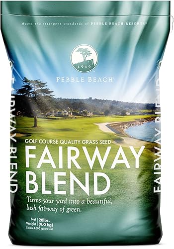 Barenbrug Pebble Beach Sun & Shade Mezcla de semillas de césped para reparación y crecimiento de césped, mezcla aprobada para campo de golf Pebble