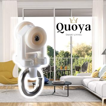 Quoya Curtain Hooks for QL500 Smart Electric Curtain Track 24 Pack Replacement Hooks Does NOT Fit QL600 or AT5810