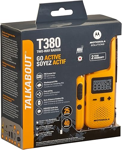 Miniatura 10 de Motorola Solutions T380 - Radio de 2 vías con base de carga, color amarillo