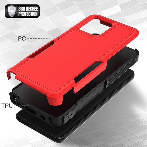 Miniatura 4 de Funda para Moto G Stylus 5G 2023 funda protectora de doble capa resistente para teléfono celular, a prueba de golpes, con protector de pantalla,