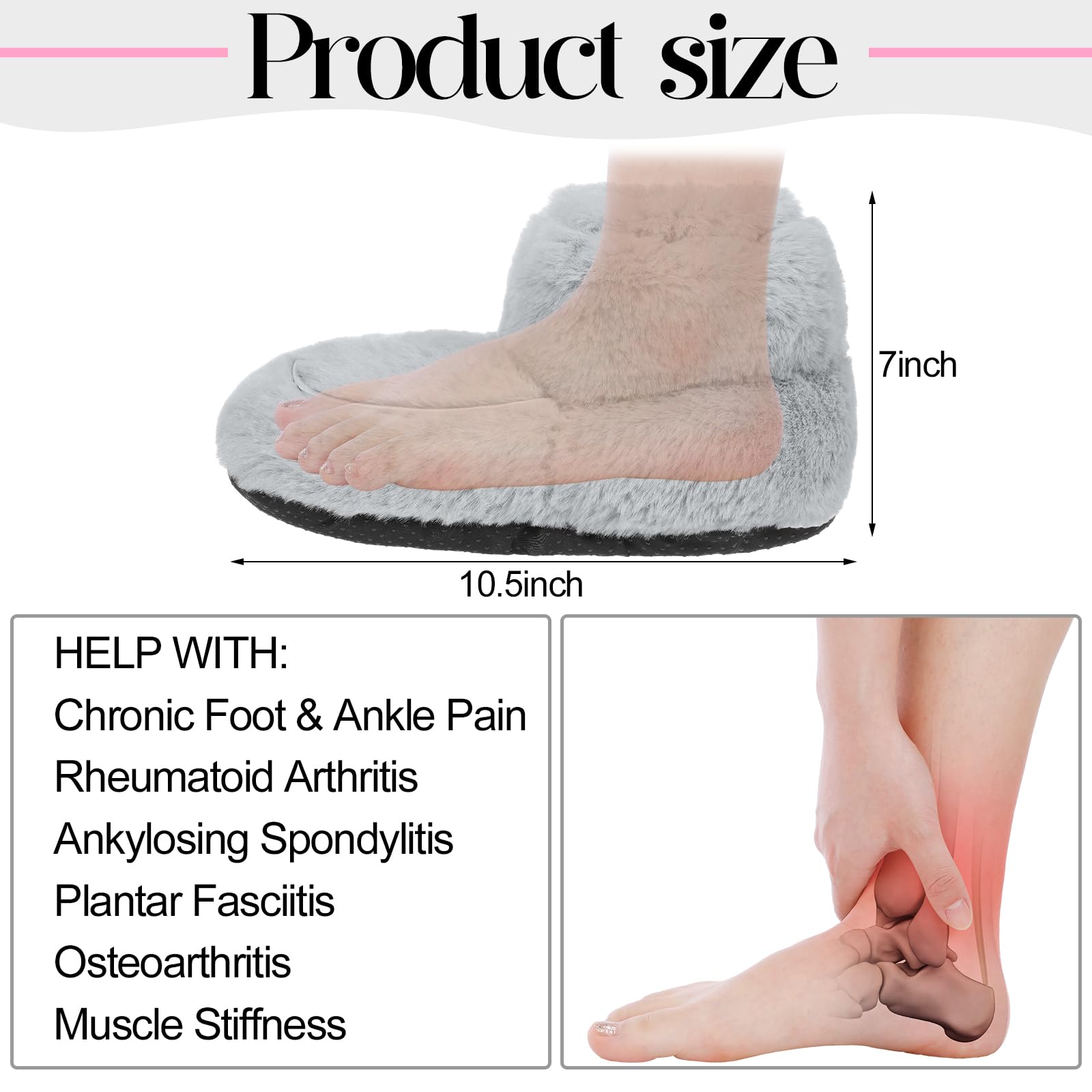 Cozypower Mikrowellengeeignete Hausschuhe für Damen und Herren, beheizbare Stiefeletten, wärmende Hausschuhe, beheizbare Wellness-Stiefel mit feuchter Wärmetherapie, bequeme Füße, warm für