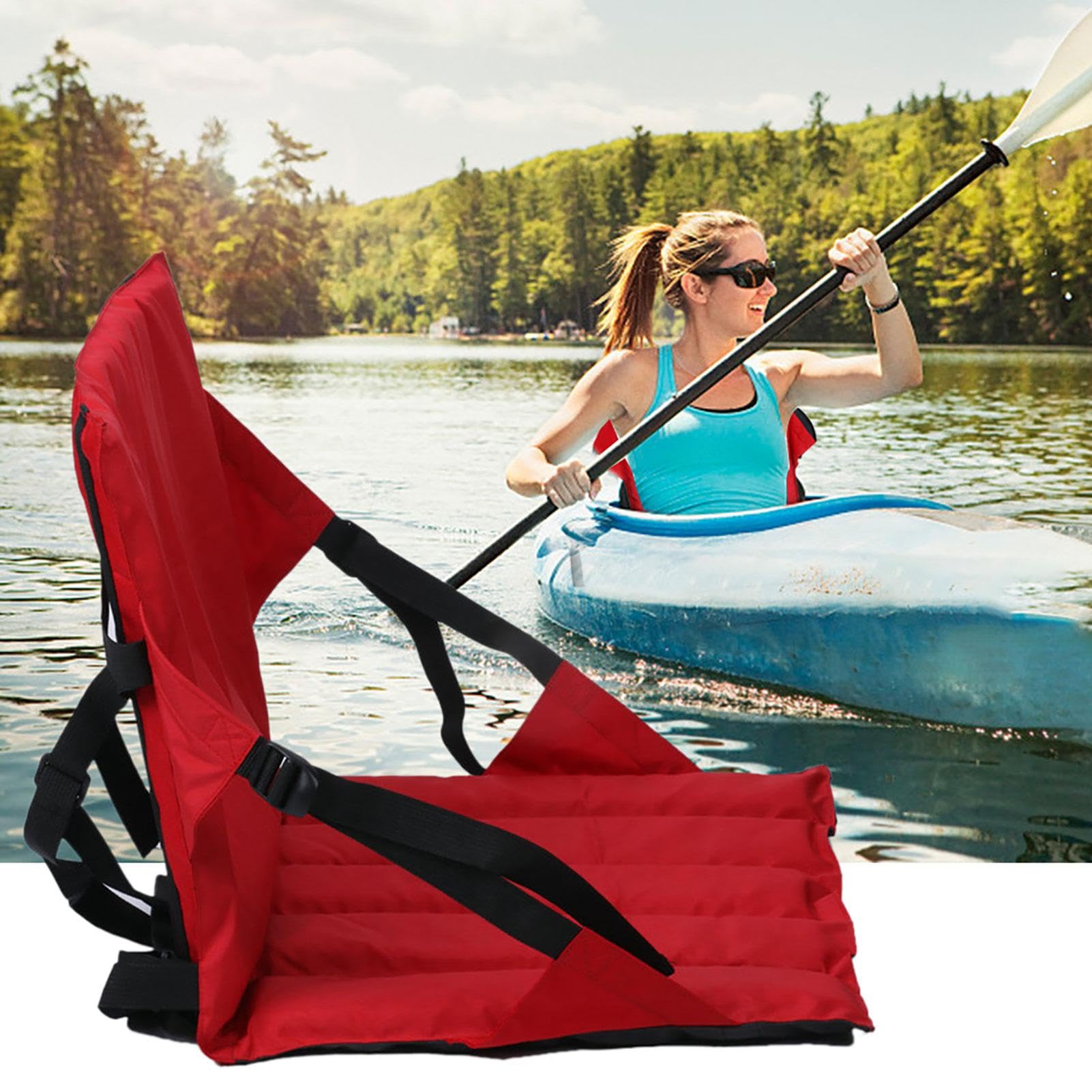 Siège Pour Kayak / Paddle (SUP) Gonflable - Dimensions 40x45x11 Cm - Couleur Orange - PVC - NEUF En Boîte
