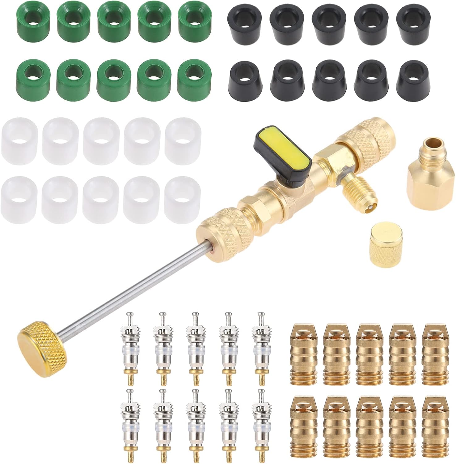 Mtsooning R12/R22/R410A/R32R Valve Core Remover Tool, 51PCS