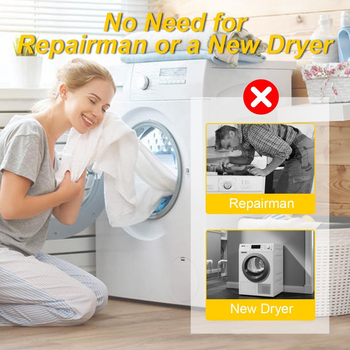 Dryer Timer for Maytag MEDC215EW1, Whirlpool WED4815EW1, WED4800XQ0, WED5100VQ1, WED4950HW0, WED4800BQ1, WED5200VQ1 Replacement.