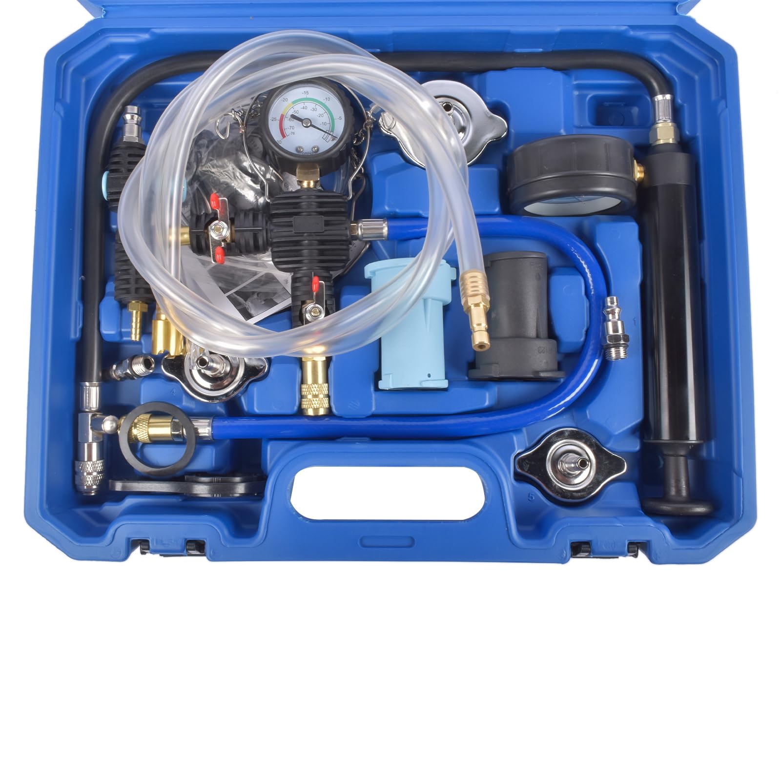 Universale Radiatore Pressione Tester Kit 31 Pezzi per Auto Sistema di Raffreddamento Test