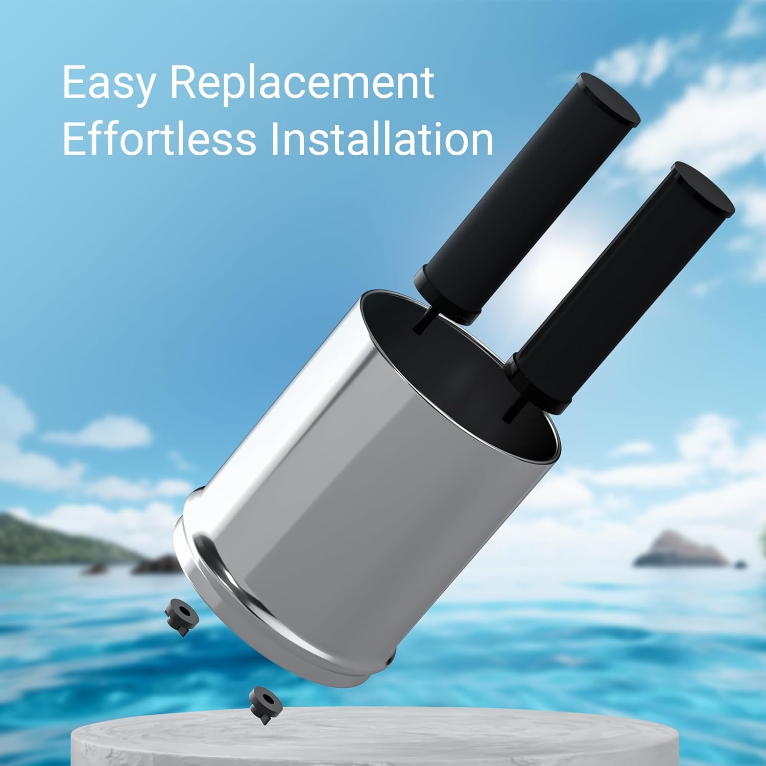 AQUA CREST Gravity Water Filter System, 304 Stainless Steel Countertop System with 6 Filters and Anti-Slip Stand, Reduce Fluoride and Chlorine, 2.25G, for Home, Camping, RVing, Off-Grid, Emergencies