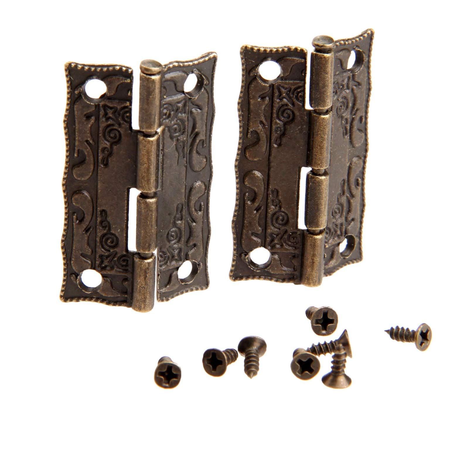 2pcs Hinges, Door Hinges, Butt Hinges, Cabinet Hinges, Vintage Hinges Jewelry Wooden Case Furniture Equipment