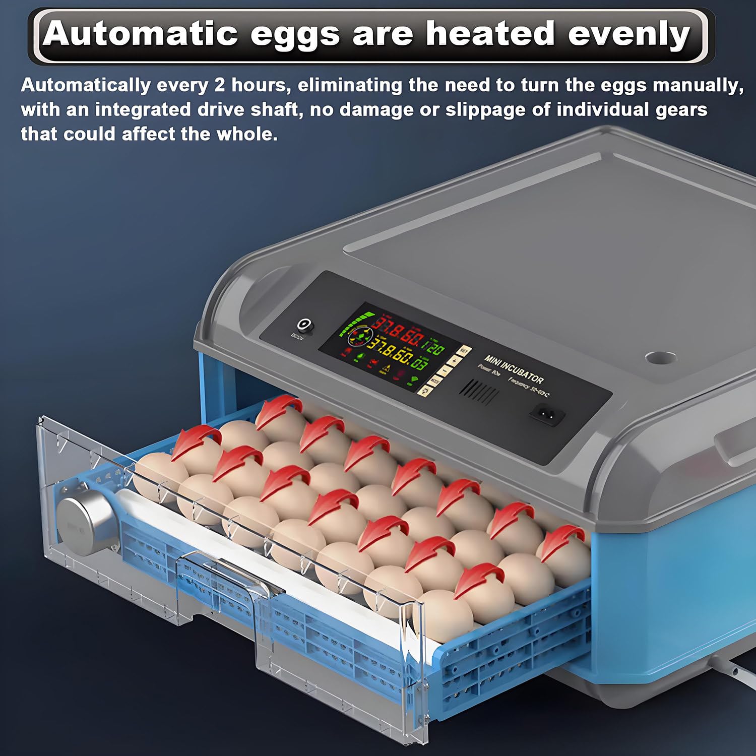 Incubateur d'œufs pour Poussins à couver avec retourneur Automatique, contrôle de la température et de l'humidité, avec Mire-œufs pour Poulets, Canards, oies et Oiseaux 400