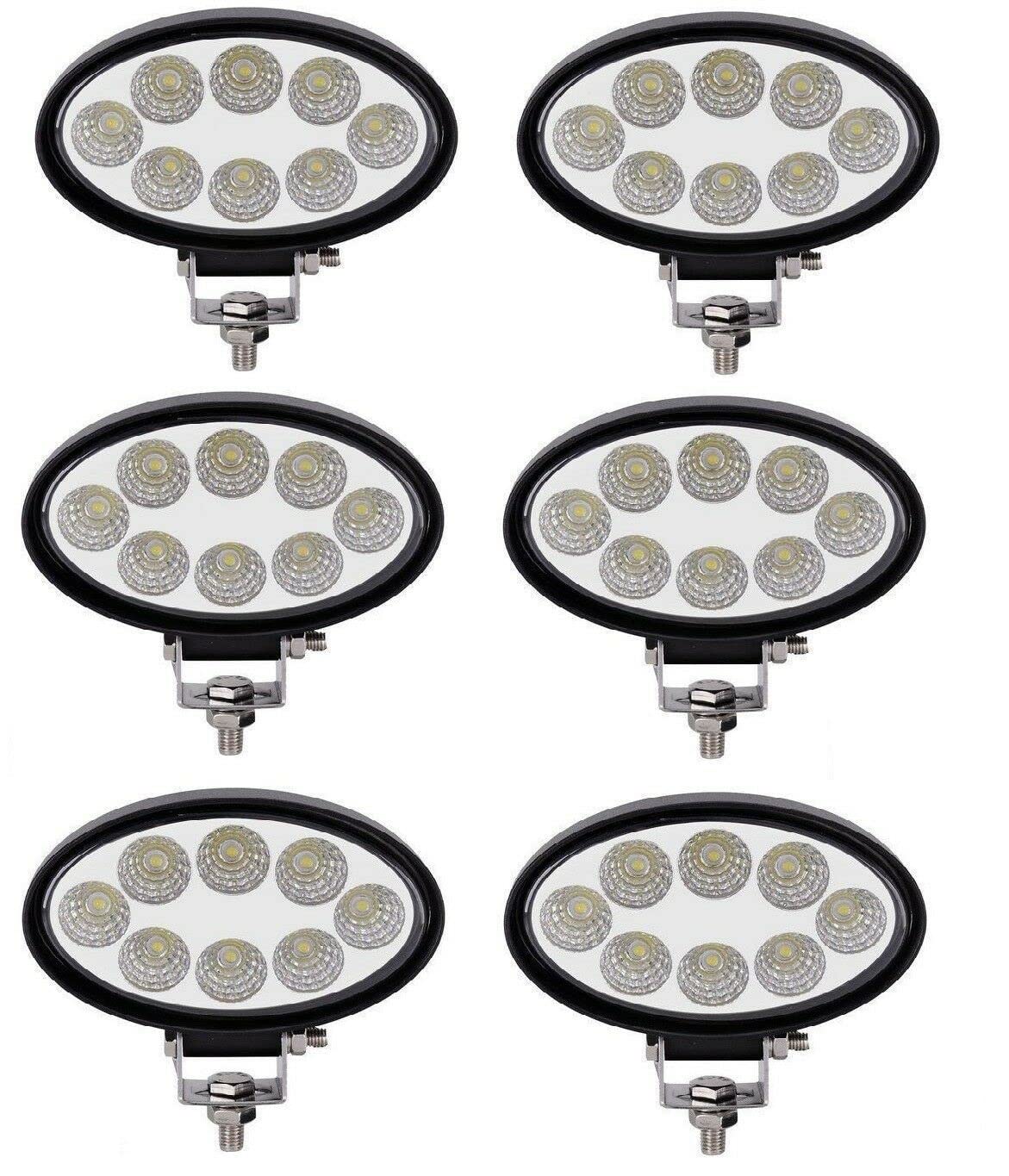 6 szt. lampa robocza powodziowe owalne światła 12 V 24 V LED 24 W kompatybilne z Daf Man Scania Volvo
