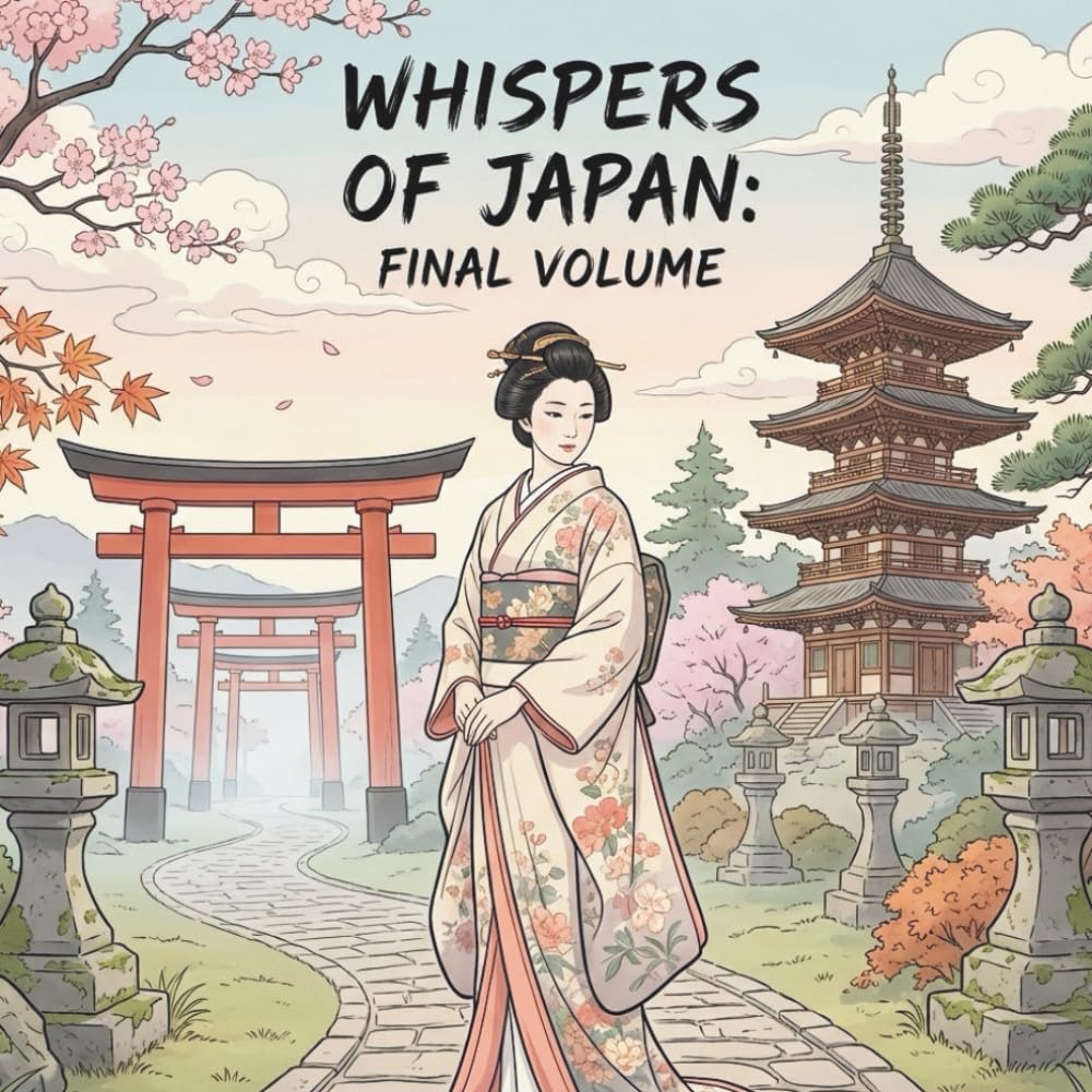 Whispers of Japan Final Volume: Kimono, Nature, and the Quiet Beauty of Japanese Traditions The Final Volume of the Mindful Japan Coloring Series