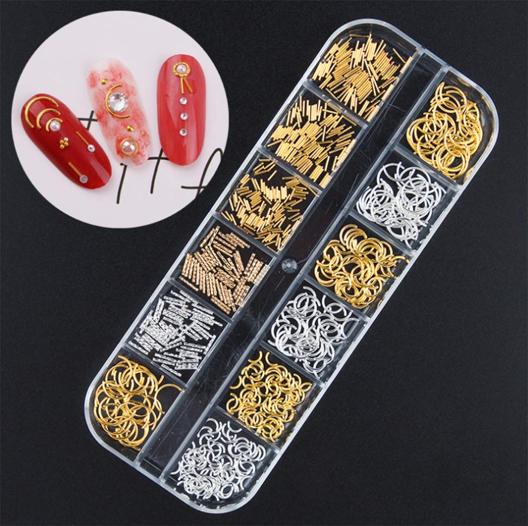 3000 Pièces (5 Boîtes) Nail Art Strass Set Ornements Ongles Style1