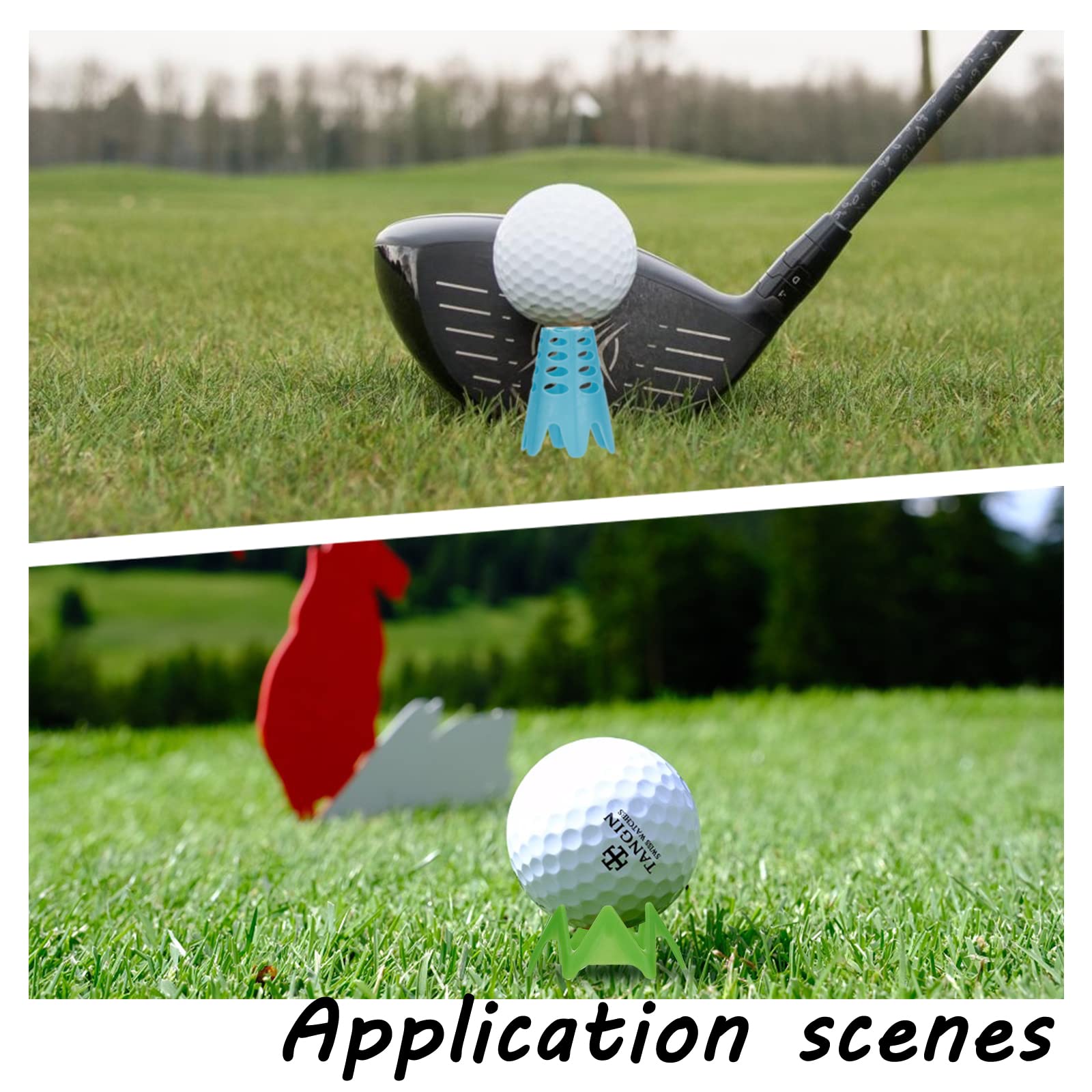 CHGCRAFT 17 Pz 4 Colori Golf Simulator Tees Plastica Golf Tee Golf Mat Tees Pratica Golf Tees Perfetto per Turf e Driving Range Indoor Claw Tees, Altezza 21mm-45mm