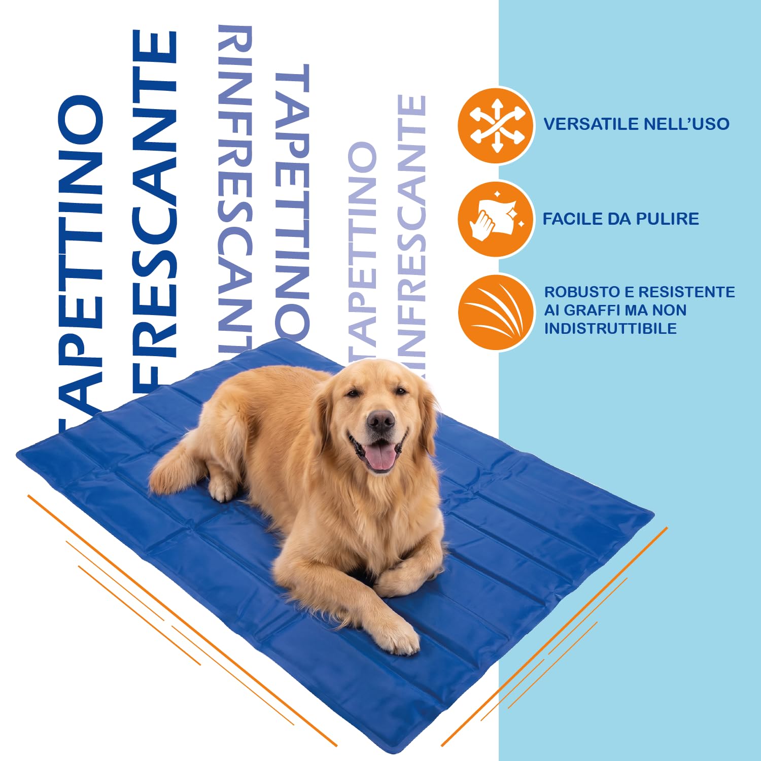 BPS BUENA PET SHOP Tappetino Refrigerante Cane Gatti, misura 90x70cm comodo e SPAZIOSA, in Gel Non tossico, autoraffredamento senza corrente, fresco estare