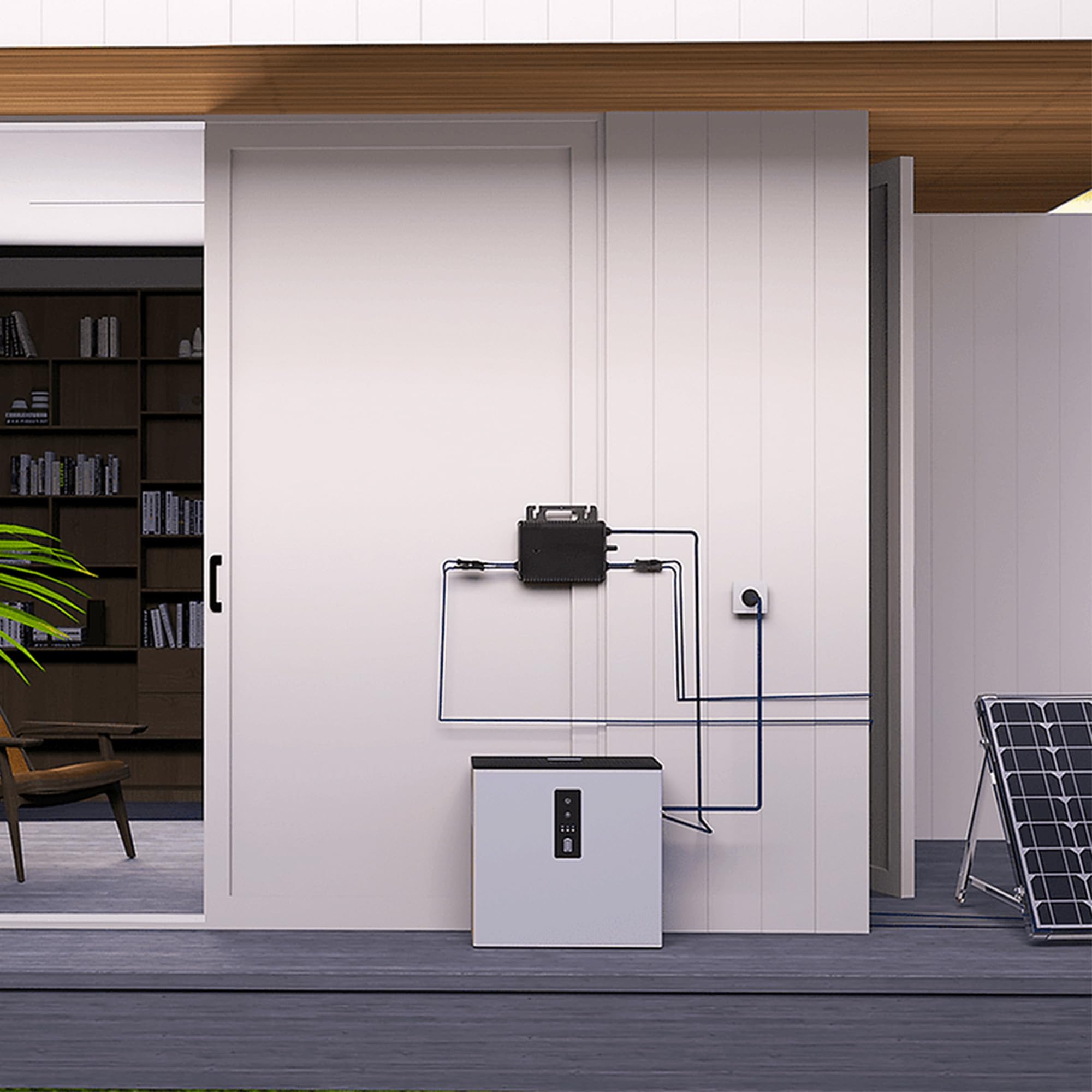 Hoymiles MS-A2 Batterie solaire 2,240 Wh – 800 W – Onduleur HMS 2T – Kit de stockage solaire pour centrales électriques de balcon – Câble AC LiFePo4 de 5 m – Durable et sûr