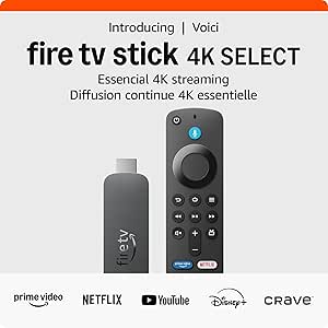 �鶹�� Fire TV Stick 4K Select (newest model), start streaming in 4K, over 1.2 million movies and shows, and free &amp; live TV