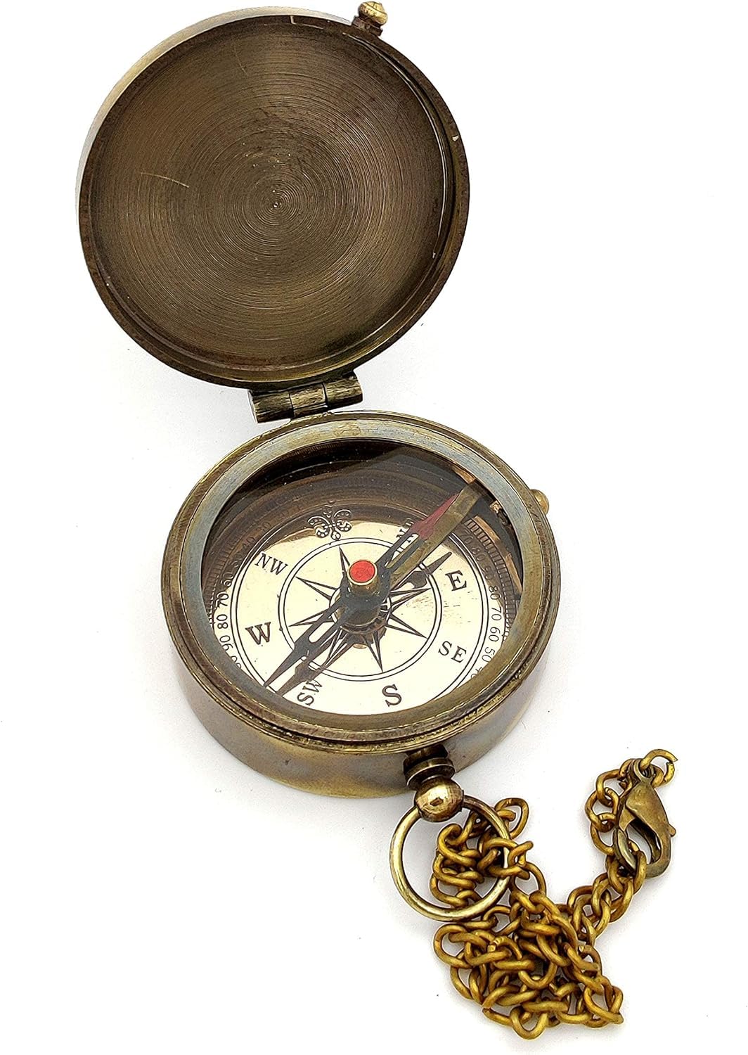 Brass Compass for Son/Gift from Dad and Mom, Father & Mother's Love, Leather Case, Antique, 2" Inch - Image 4