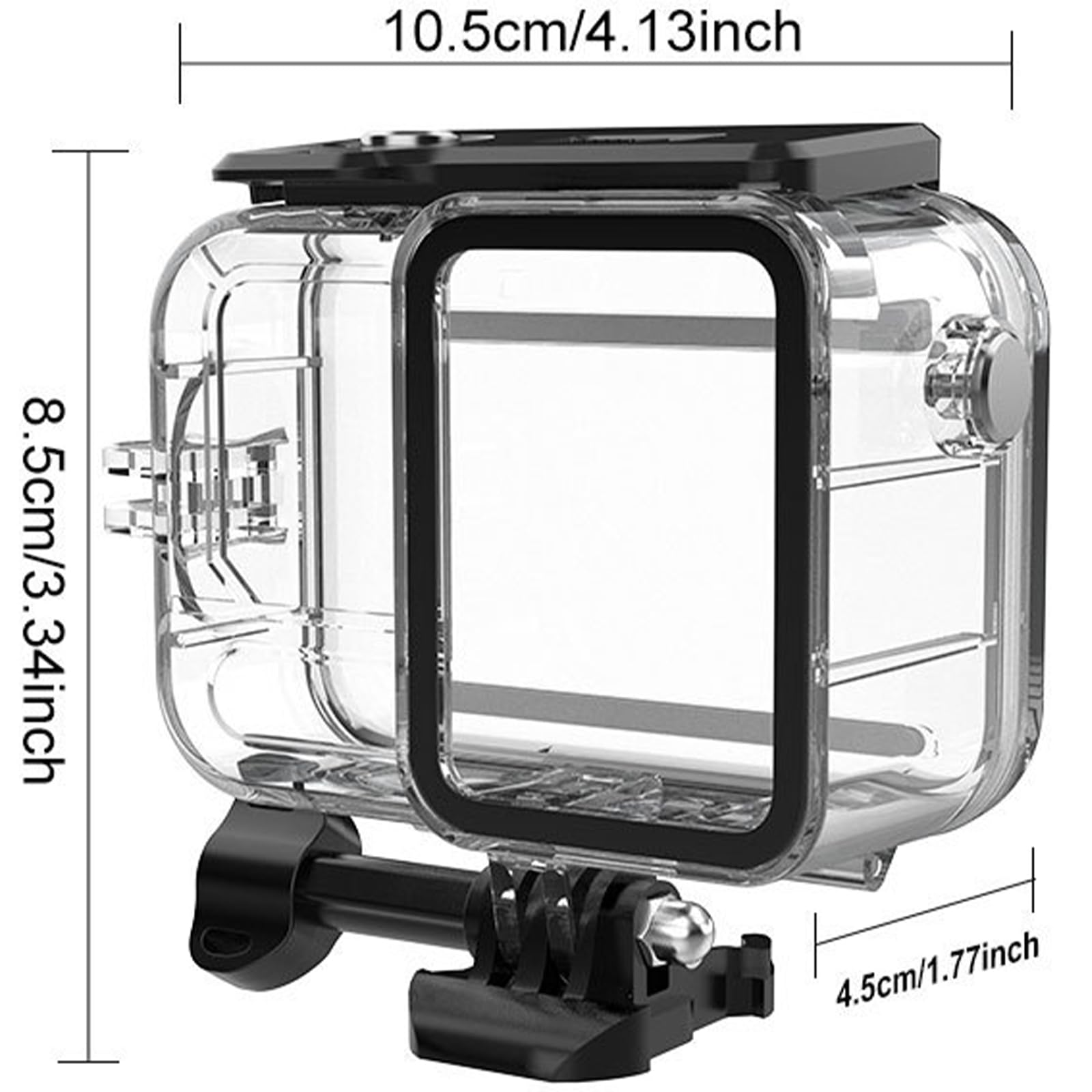 Boîtier étanche pour Insta360 Ace Pro 2, 45M Boîtier de plongée Non Amovible Microphone Housse sous-Marin Boîtier Horizontal-Vertical Boîtier de Protection Accessoires pour Insta360 Ace Pro 2