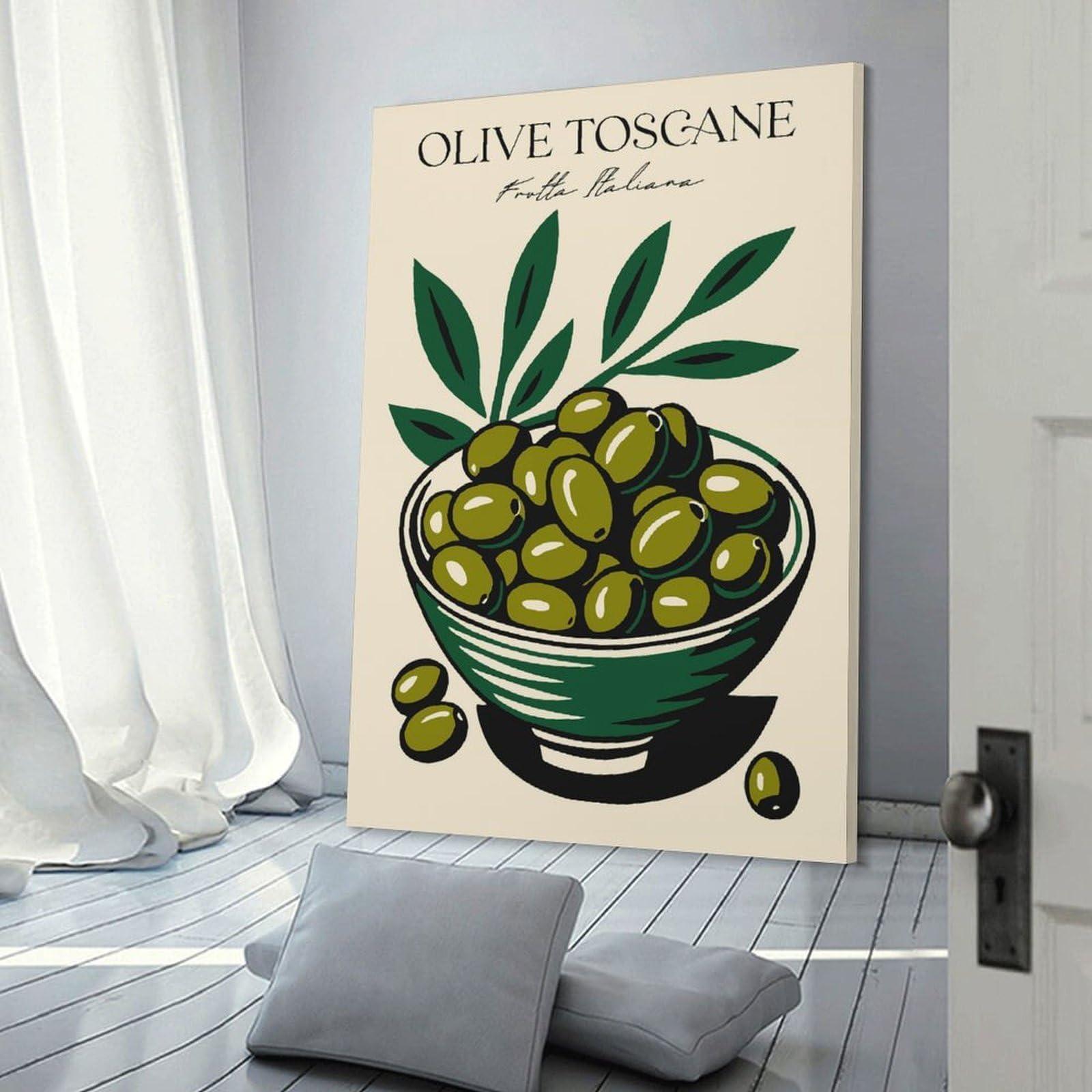Junmoney Olive Frutta Italiana Canvas Wall Picture 20x30inch(50x75cm), for Picture Wall Styling in Lounge Or Bedroom, Decorative Artwork with Flexible Styling