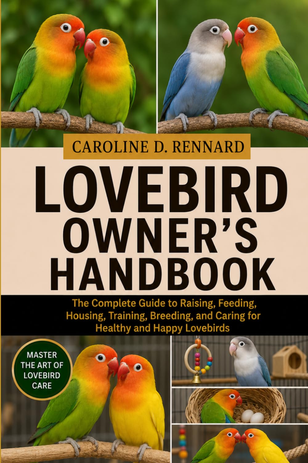 LOVEBIRD OWNER’S HANDBOOK: The Complete Guide to Raising, Feeding, Housing, Training, Breeding, and Caring for Healthy and Happy Lovebirds