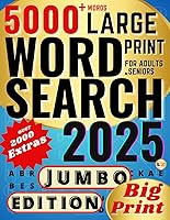 Vista 1 de 5000 Words Large Print Word Search for Adults & Seniors Keep Your Mind Sharp and Prevent Dementia and Alzheimers With Brain-Stimulating Puzzles.