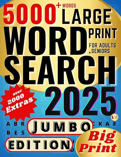 5000 Words Large Print Word Search for Adults & Seniors Keep Your Mind Sharp and Prevent Dementia and Alzheimers With Brain-Stimulating Puzzles.