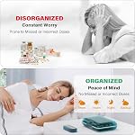 Weekly Pill Organizer 4 Times a Day, 7 Day Pill Box 4X, Portable for Travel Pill Case for Pills/Vitamin/Fish Oil/Medication/Supplements (4x7 Blue)