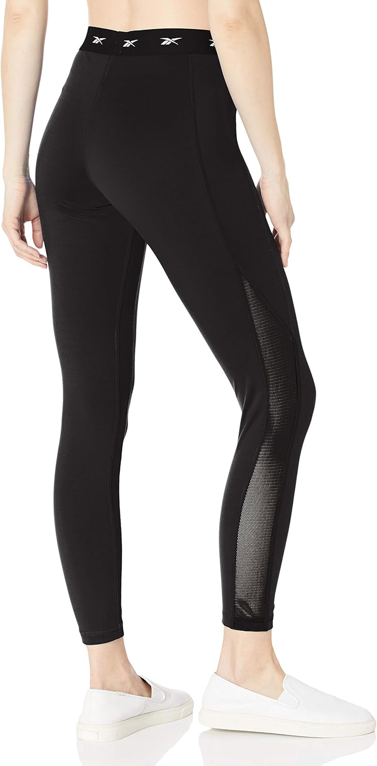 Reebok レディース シャイニーハイライズ メッシュタイツ