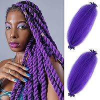 Vista 54 de Cabello Afro Twist de 30 Pulgadas 2 Paquetes, Cabello Afro Twist Elástico Pre Esponjado Cabello Spring Twist Pre Estirado Cabello para Envolver