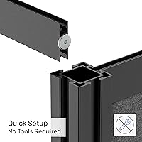 Vista 5 de Workflow - Pared modular Divisor de habitación con pizarra blanca, amortiguación de sonido y paneles acrílicos esmerilados División de oficina