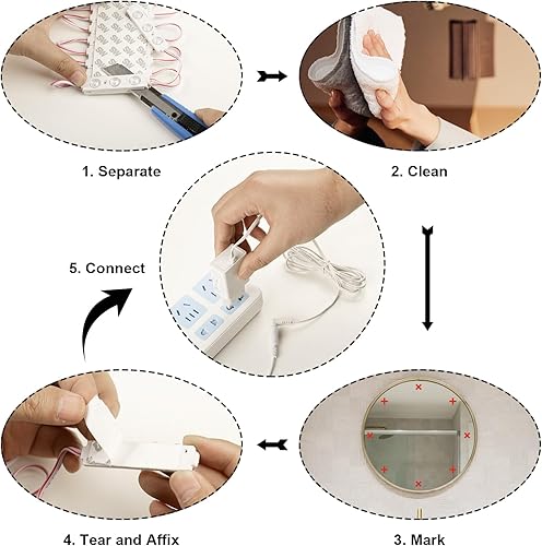 Miniatura 4 de Luces LED para espejo de tocador de maquillaje, mesa de tocador y espejo de baño, luces de maquillaje de estilo Hollywood, luces de maquillaje de 10