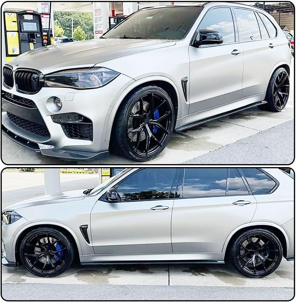 Carbon Fiber Car Side Door Body Skirts Fit for BMW X5M F85 X6M F86 F15 F16 2014-2018 M-TECH M-Sport Side Skirt Bodykit Under Door Rocker Panels Valance Extension Lip
