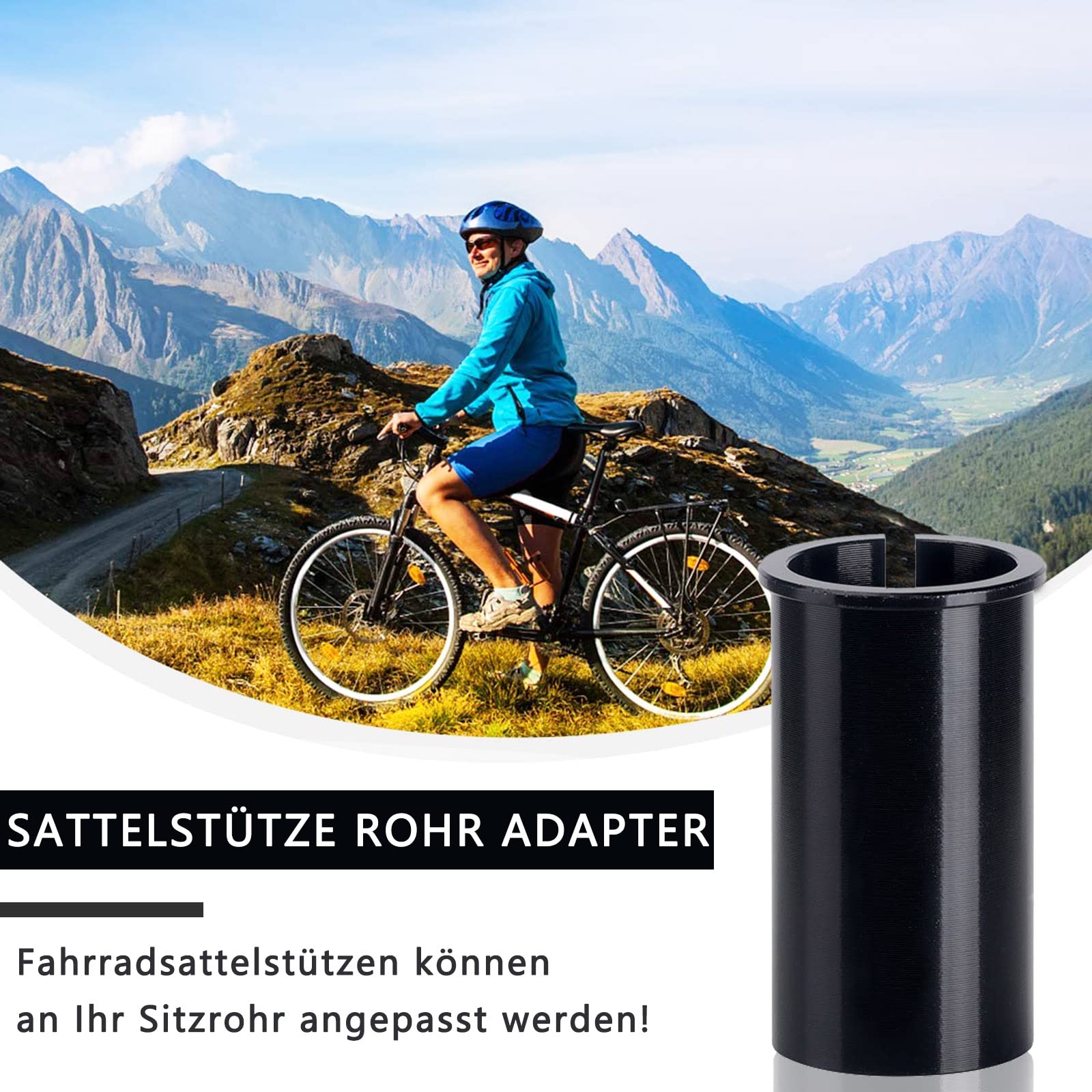 Adapter do sztycy podsiodłowej, ze stopu aluminium, tuleje redukcyjne do rowerów MTB i wyścigowych
