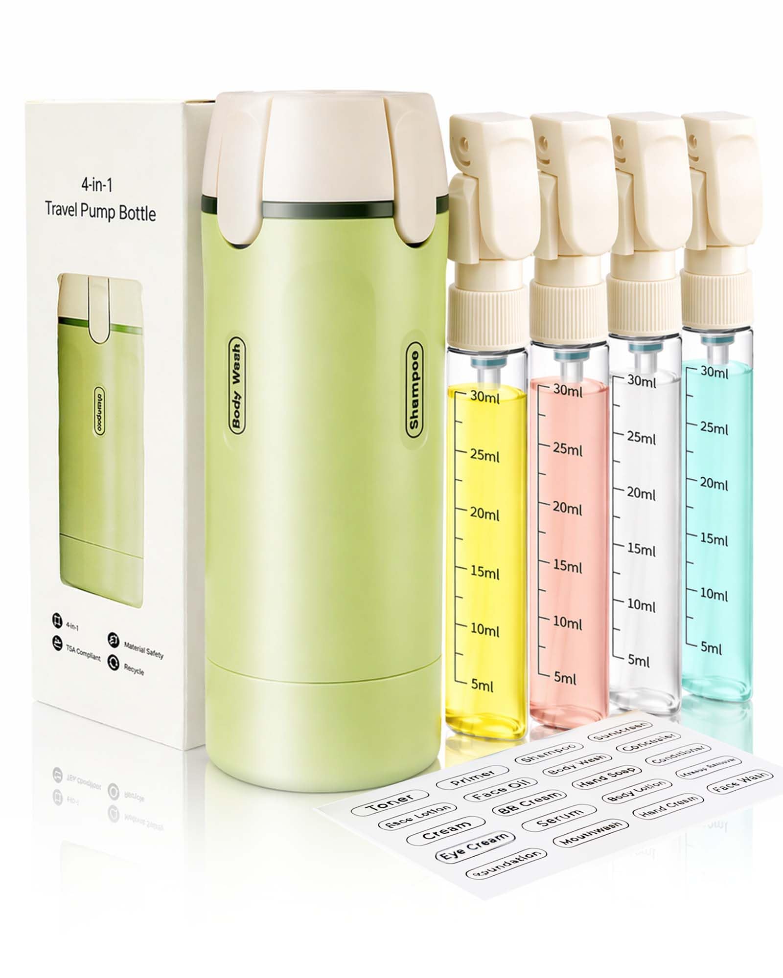 Amazon.com: 4 in 1 Travel Dispenser Bottle, TSA Approved Leak