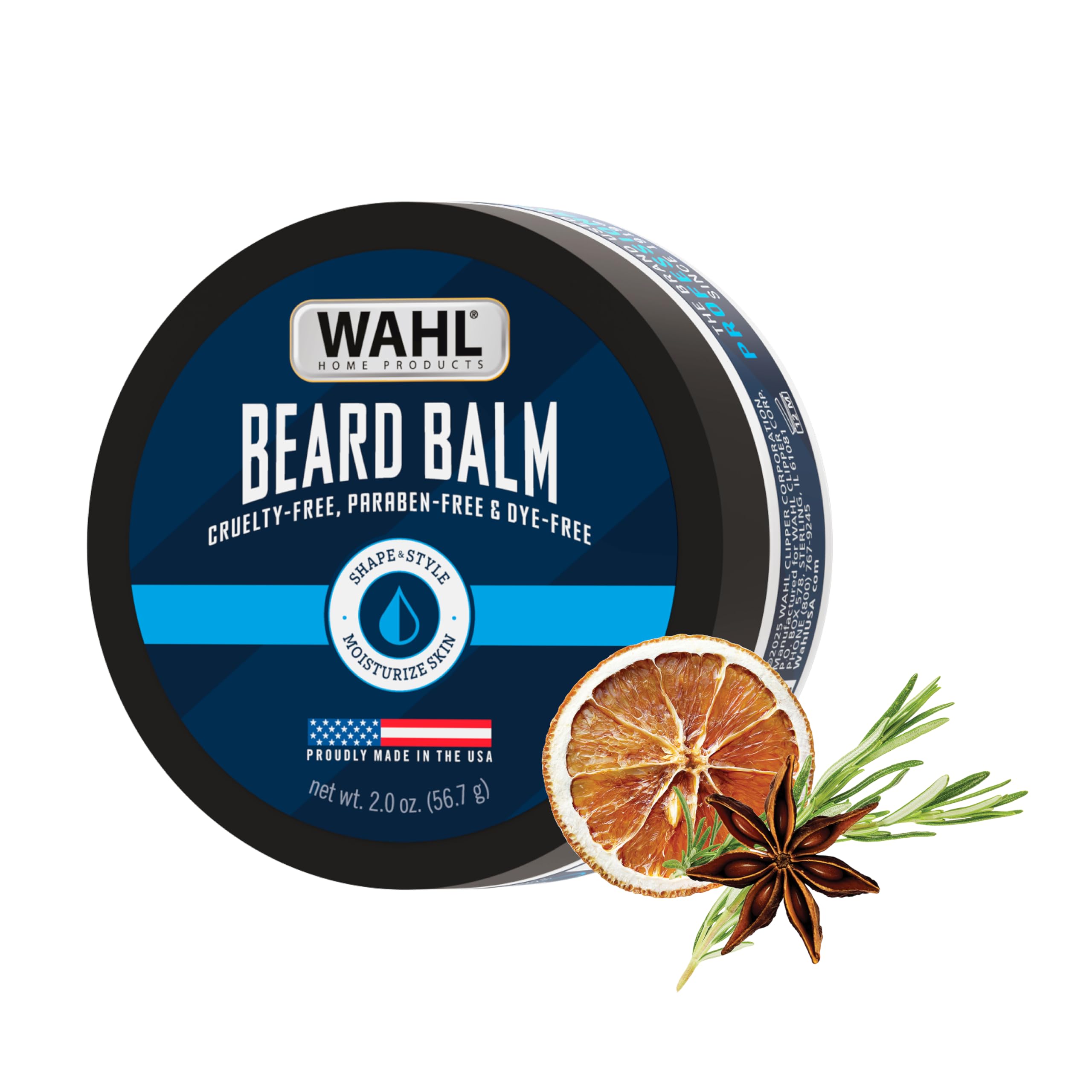 Wahl Beard Balm for Men, Shapes & Styles Facial Hair, 2 oz