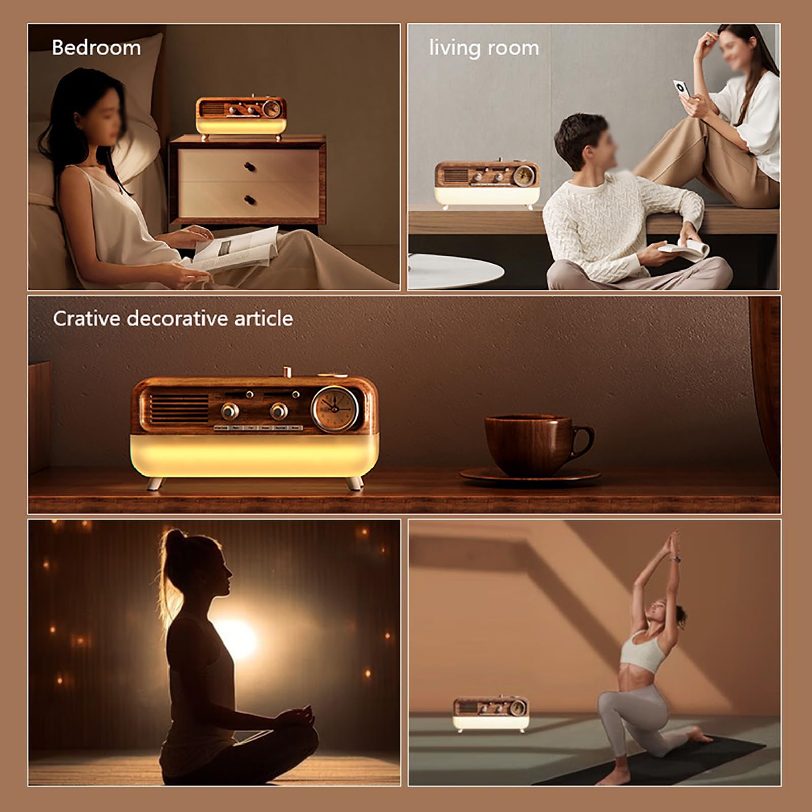 Altoparlante Bluetooth con macchina del rumore bianco e luce sveglia a LED, 6 suoni naturali, 3 livelli di spegnimento temporizzato, ideale per meditazione e relax a casa
