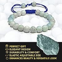 Vista 61 de Adjustable Crystal Bracelet – Gemstone Bead Bracelet with Adjustable Macrame String – Chic Gemstone Bracelet for Men and Women – 8mm Round Healing