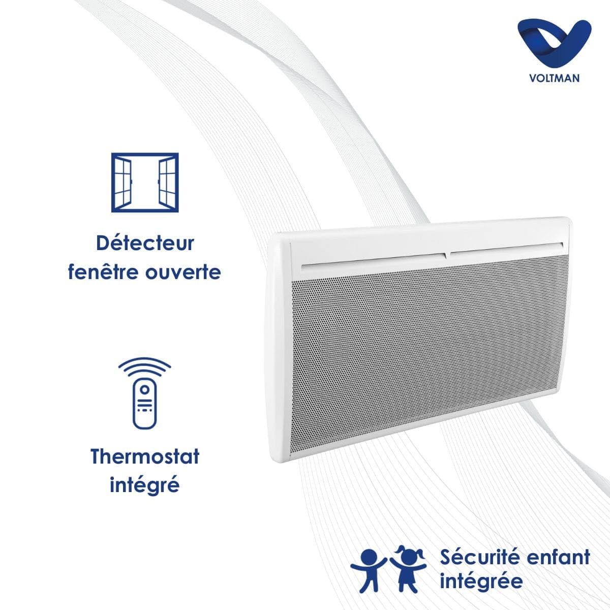 Voltman Chauffage électrique Panneaux rayonnants 2000W