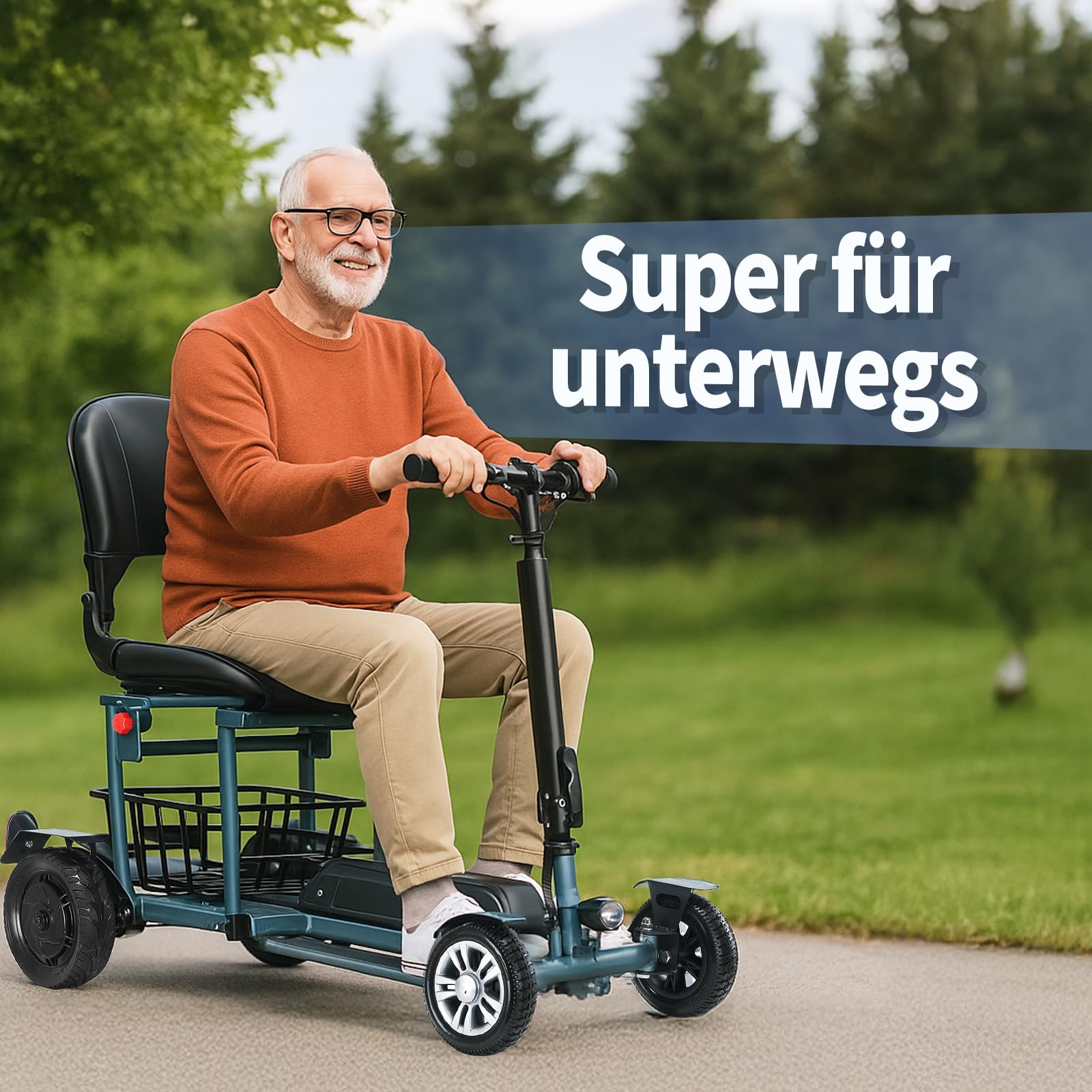 Elektromobil 15 km/h 4-Rad Klappbar seniorenmobil