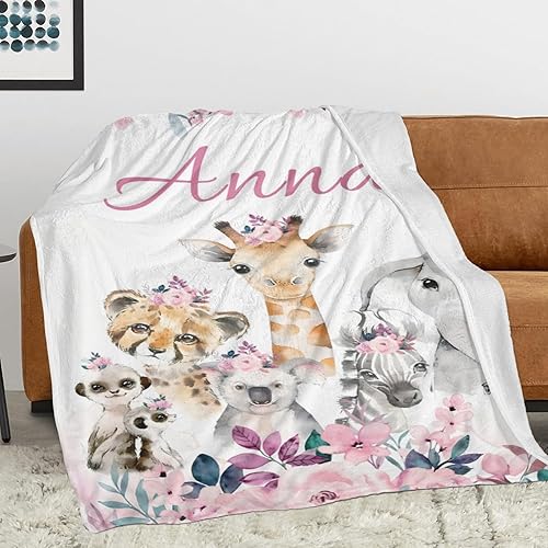 Miniatura 201 de Manta de bebé personalizada con nombre, mantas de bebé de elefante personalizadas para niñas, regalos de bebé, productos para bebés, mantas súper