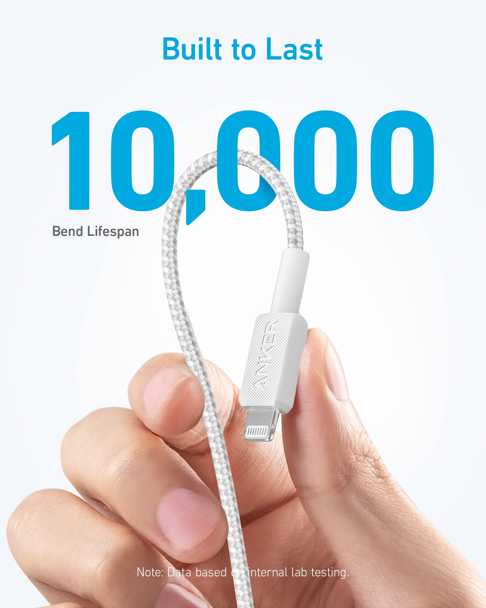 Anker 322 USB-C to Lightning Cable (Braided) 6ft - White: Buy Online at Best Price in Egypt - Souq is now Amazon.eg