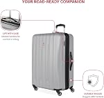 SWISSGEAR Chrome Hardside Expandable Spinner Luggage, Durable Lightweight Suitcase with 360 Spinner Wheels