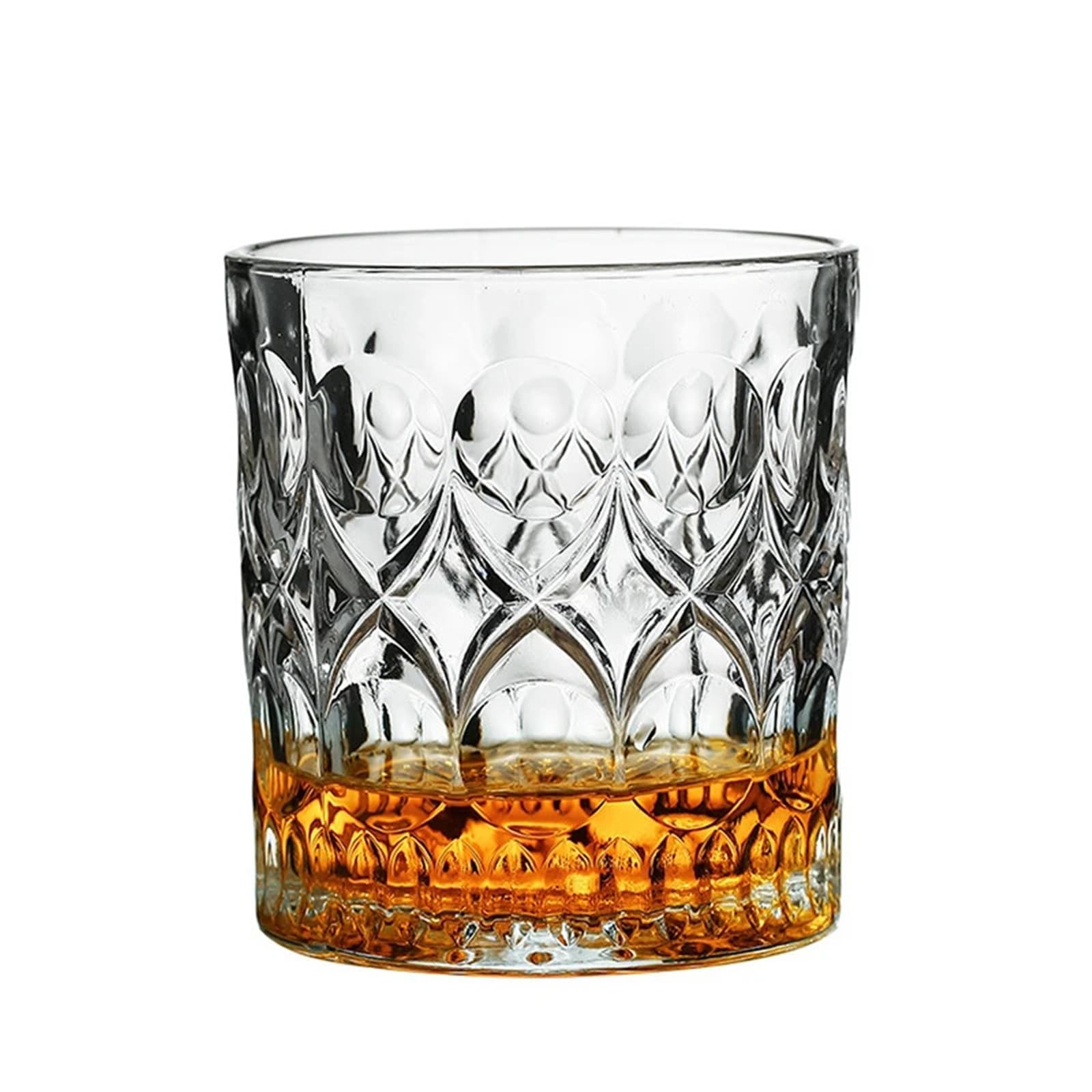 KristallgläSer 2 Stück Glasbecher 330 ml Reliefbecher Küchengläser for Kaffee Wasserglas-Sets