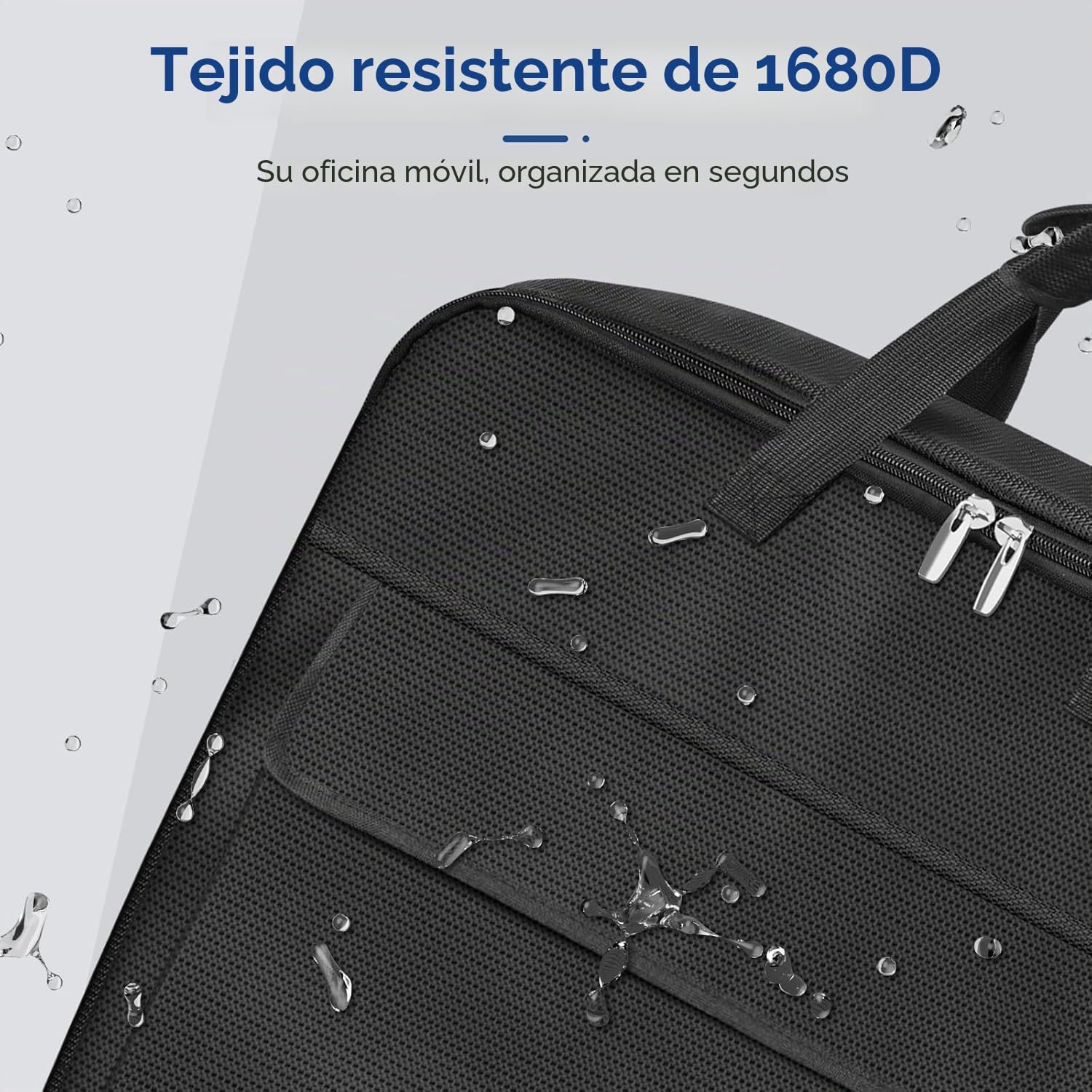 MISSLO Funda para Trajes de Viaje para Hombre con Correa para el Hombro, Portatrajes Impermeable de 42" para Mujer, Bolsas para Ropa de Mano 2 en 1 con Bolsillos para Portátil, Funda Colgante para